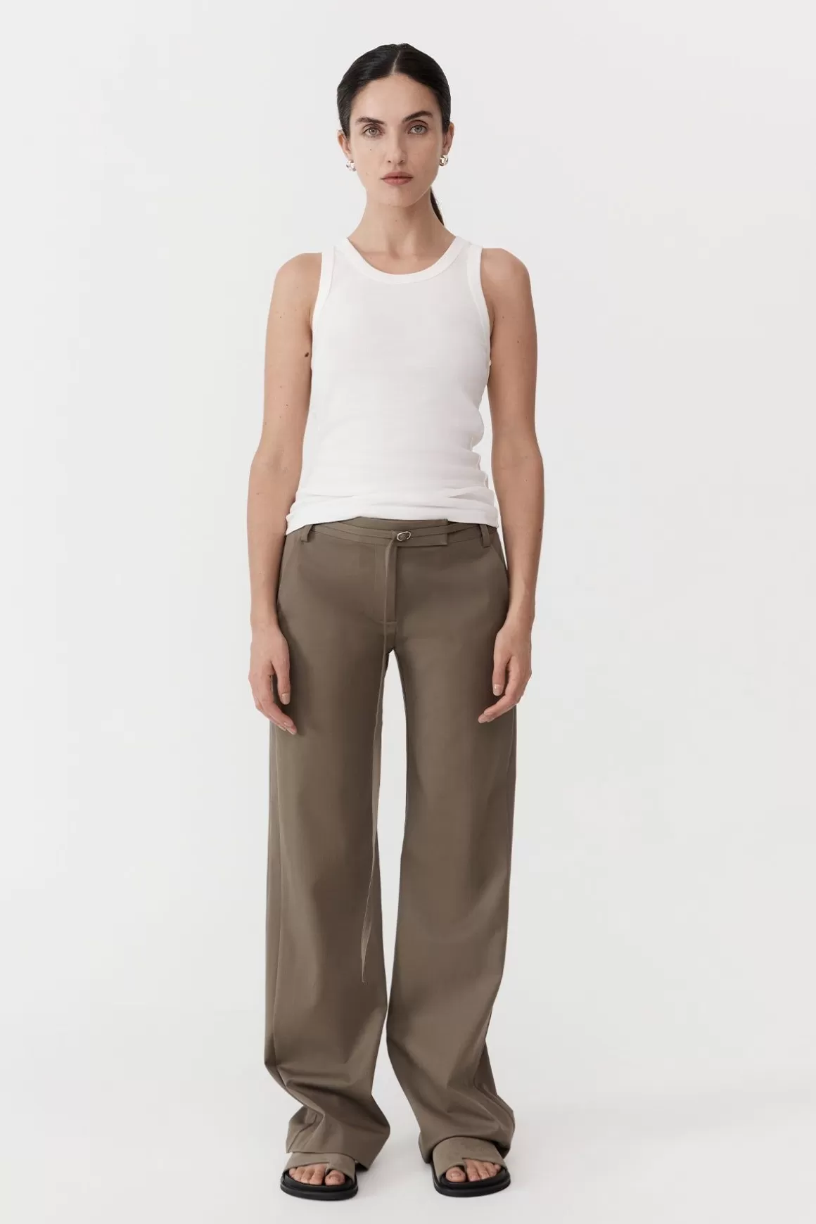 St. Agni 90s Panelled Pants - Kelp