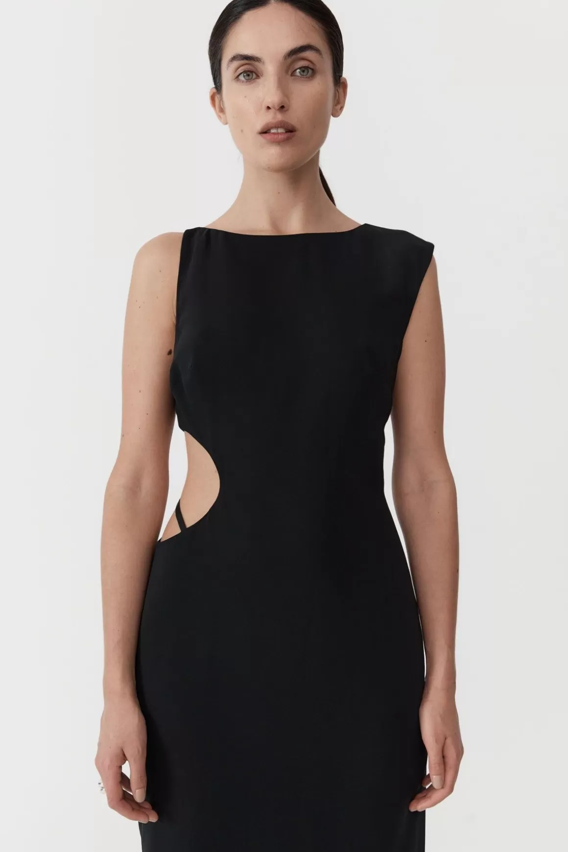 St. Agni Arc Cut Out Dress - Black