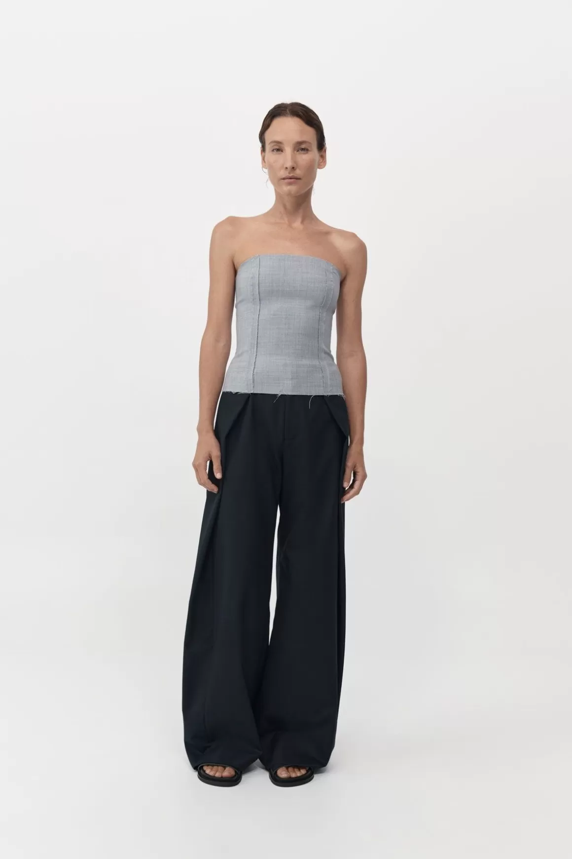 St. Agni Bustier Top - Grey Heather