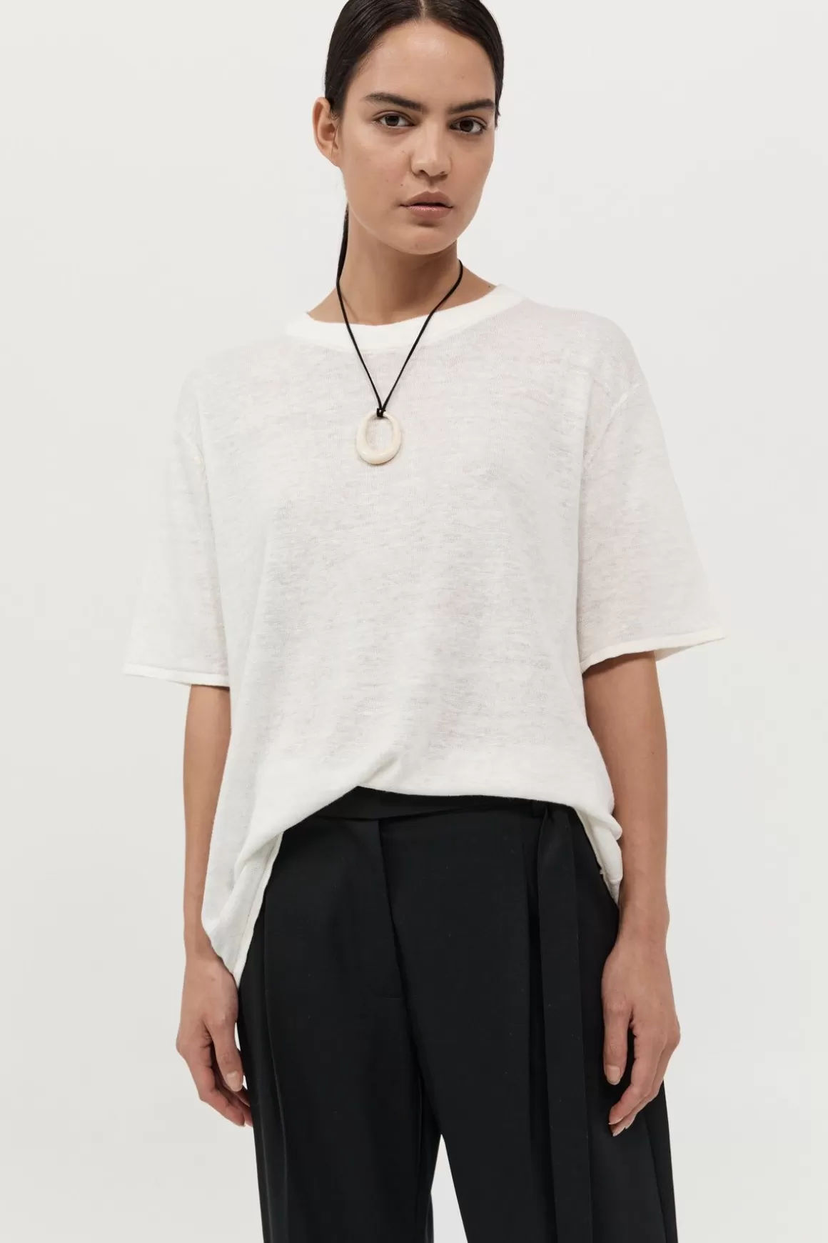 St. Agni Copain Knit Tee - Off White