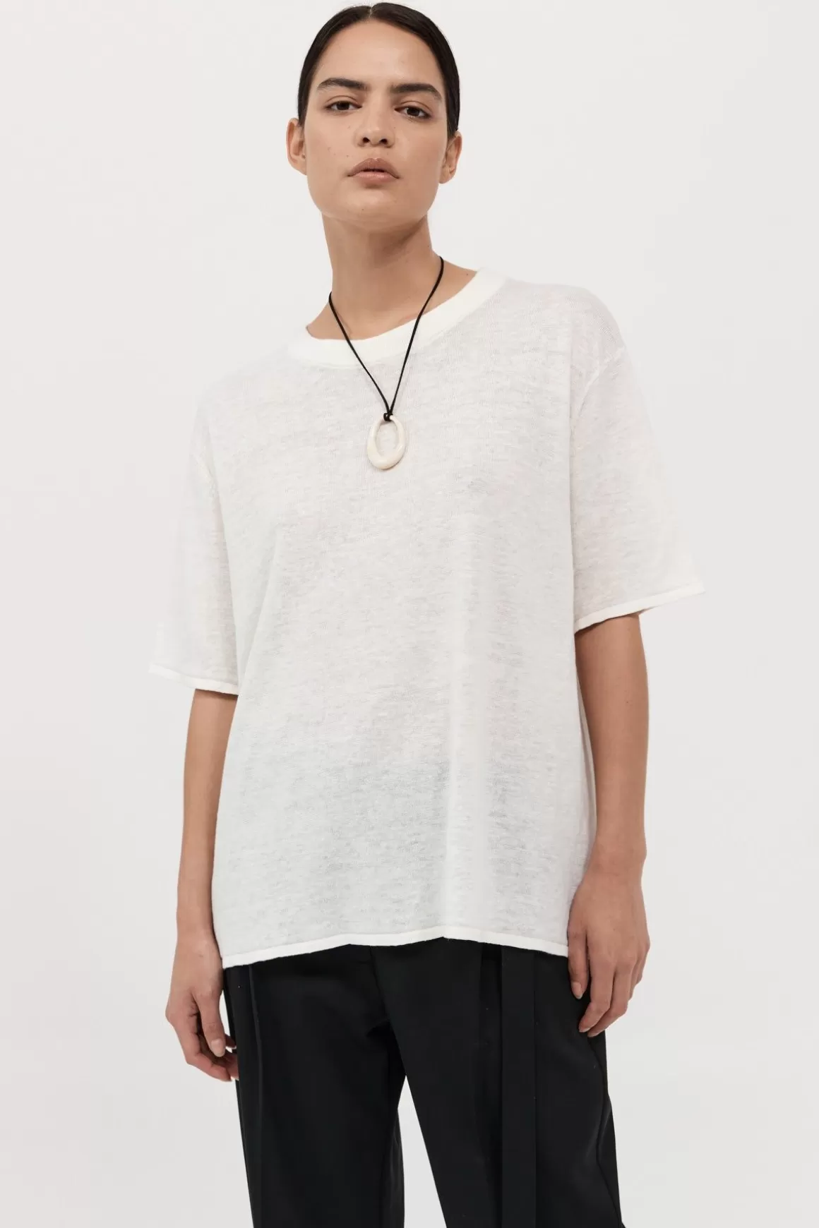 St. Agni Copain Knit Tee - Off White