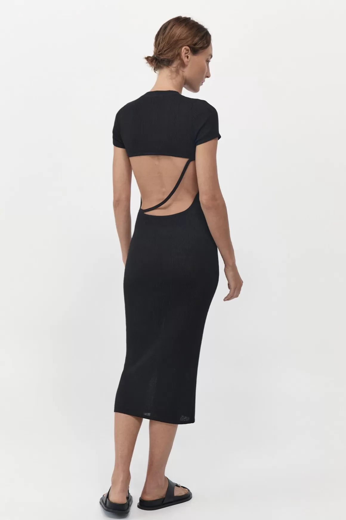 St. Agni Cut Out Knit Dress - Black