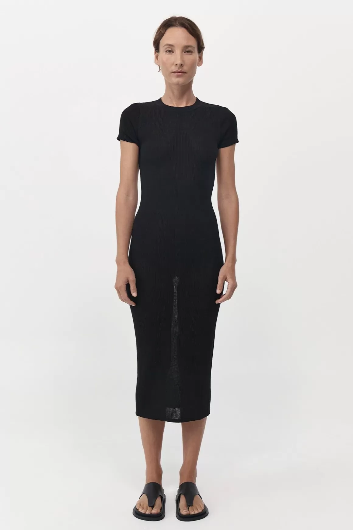 St. Agni Cut Out Knit Dress - Black