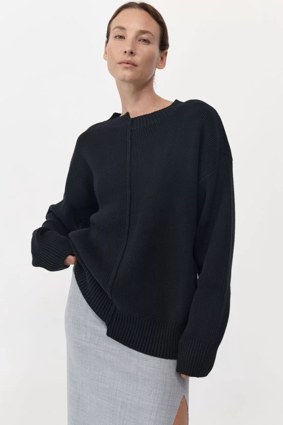 St. Agni Deconstructed Pullover - Black