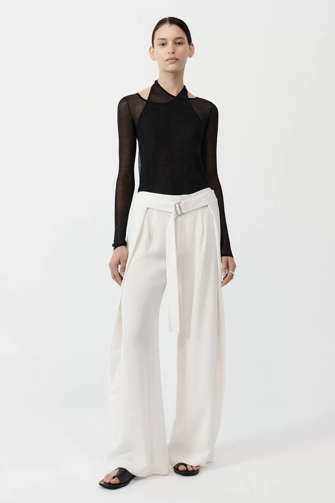 St. Agni Fold Trousers - Off White