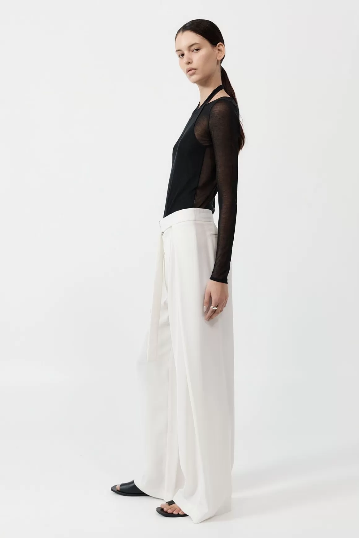 St. Agni Fold Trousers - Off White