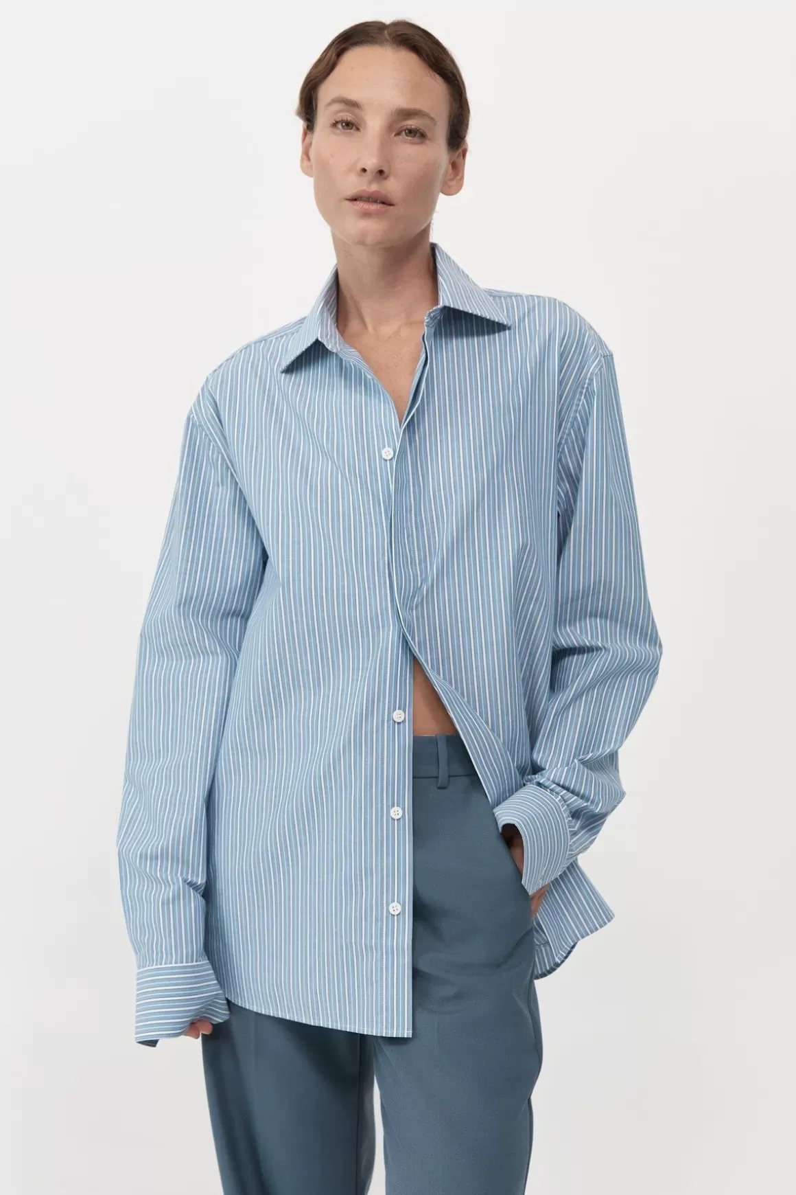 St. Agni Homme Shirt - Blue Stripe