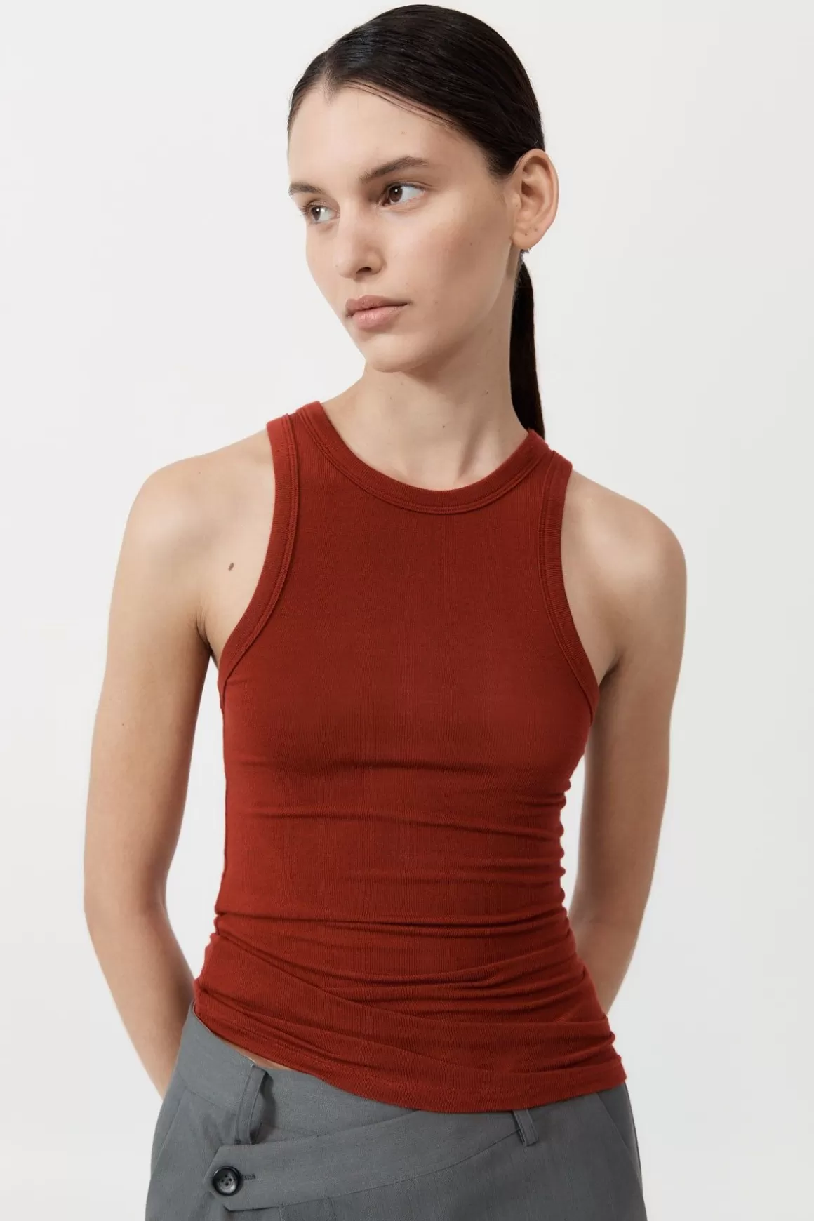 St. Agni Jersey Tank - Rouge