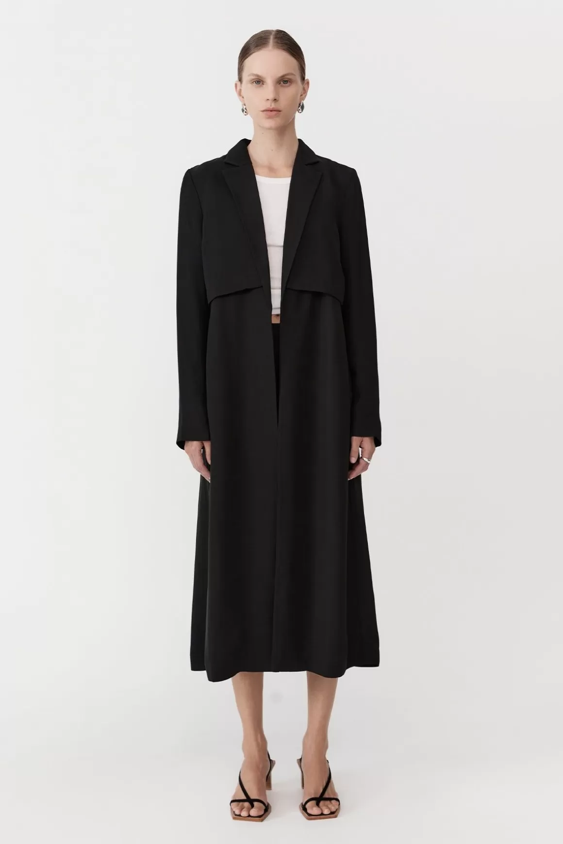 St. Agni Layered Summer Trench - Black