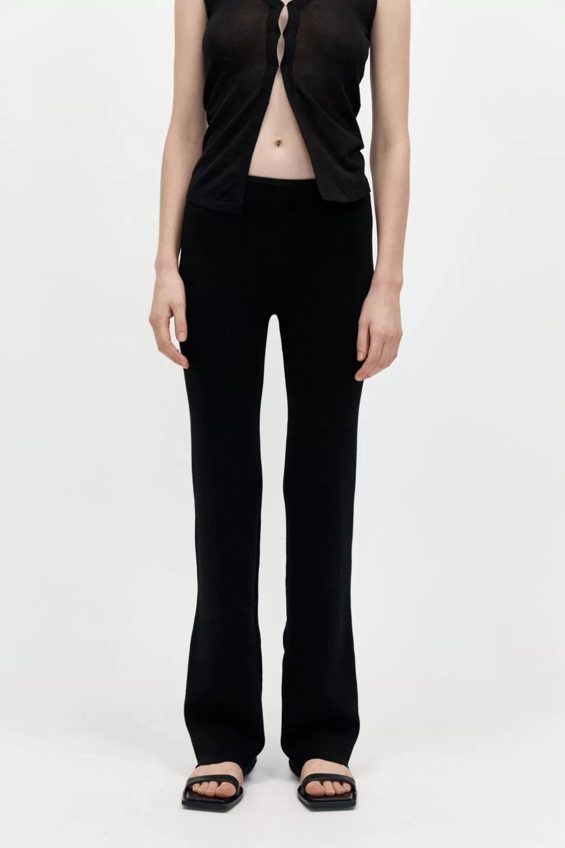 St. Agni Low Waist Knit Pants - Black