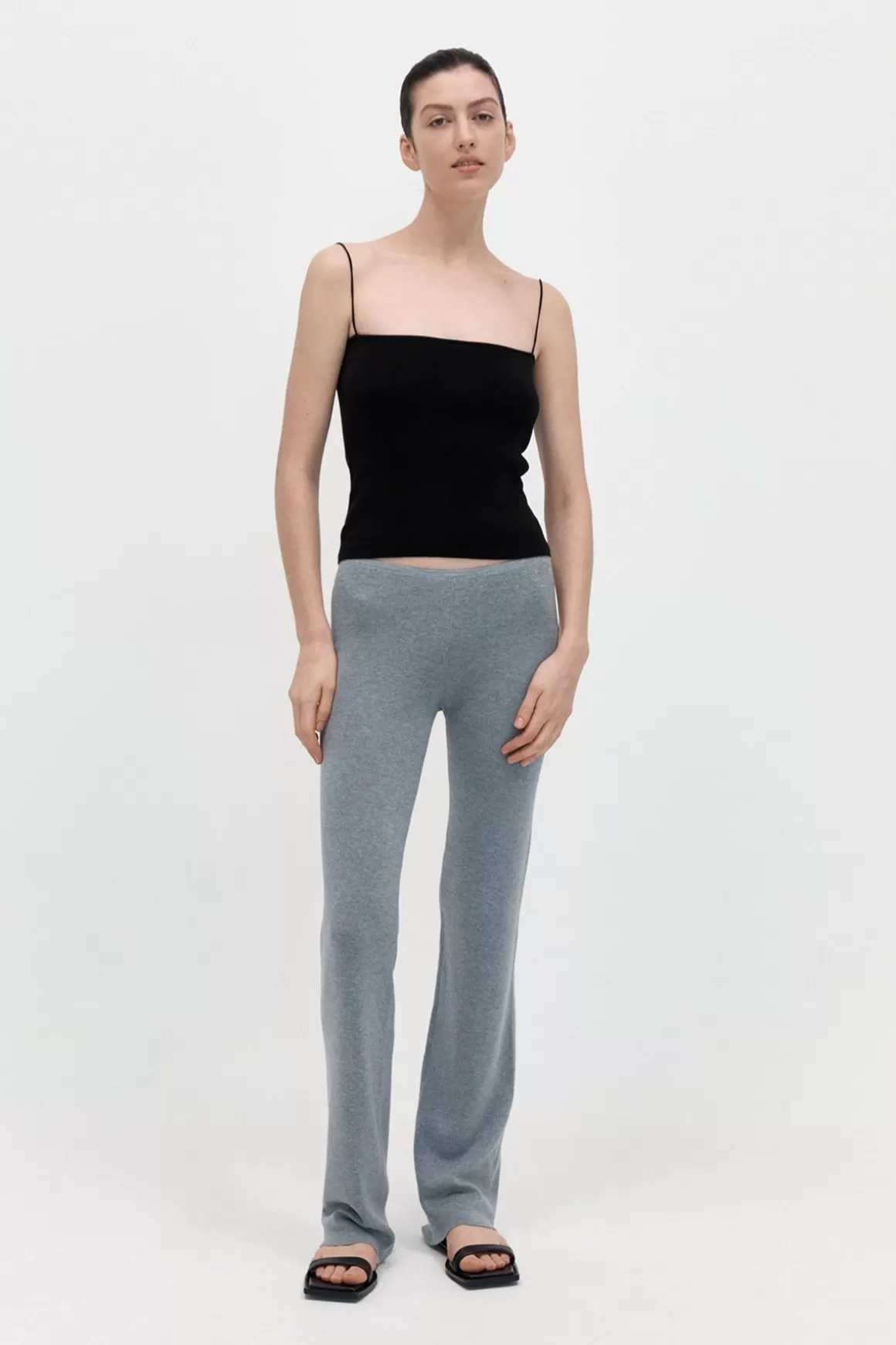 St. Agni Low Waist Knit Pants - Grey Marle