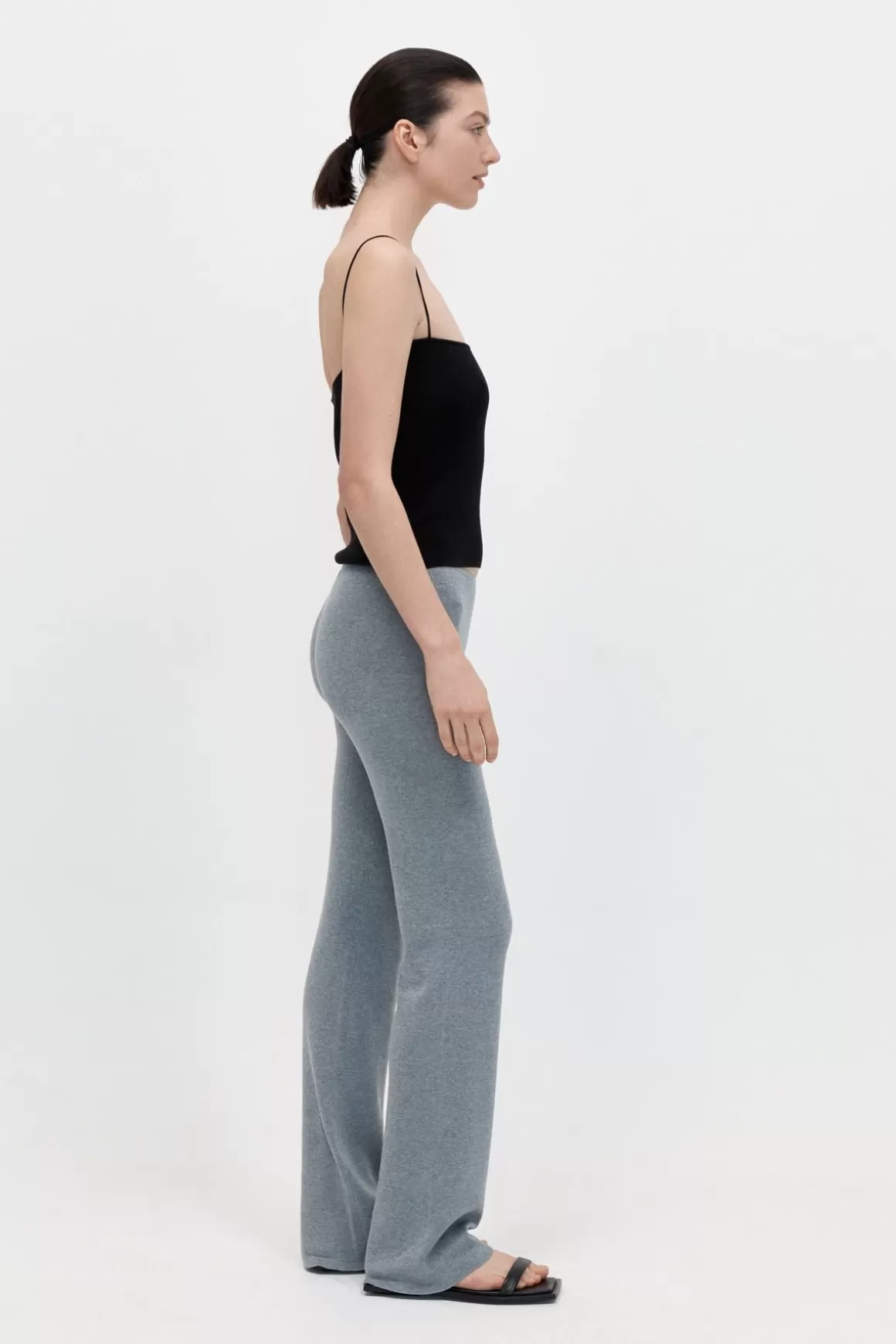 St. Agni Low Waist Knit Pants - Grey Marle