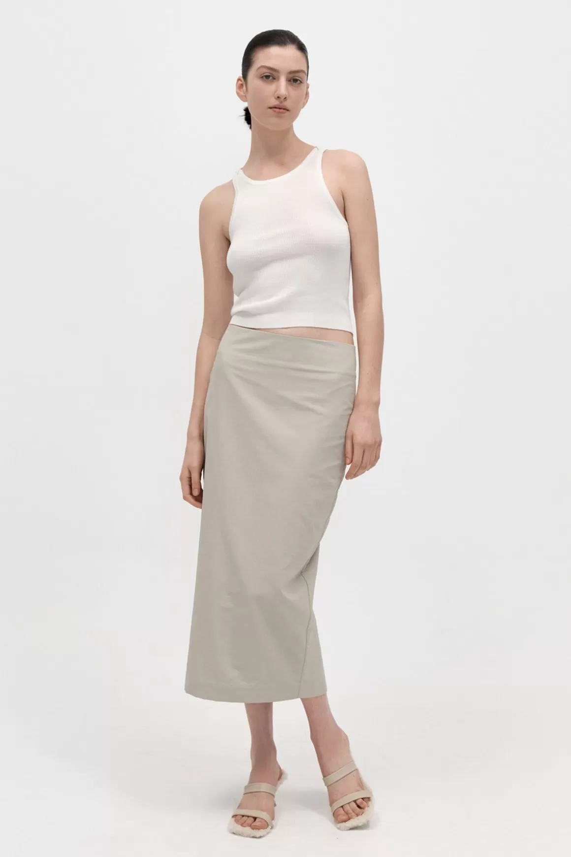 St. Agni Low Waist Pencil Skirt - Birch