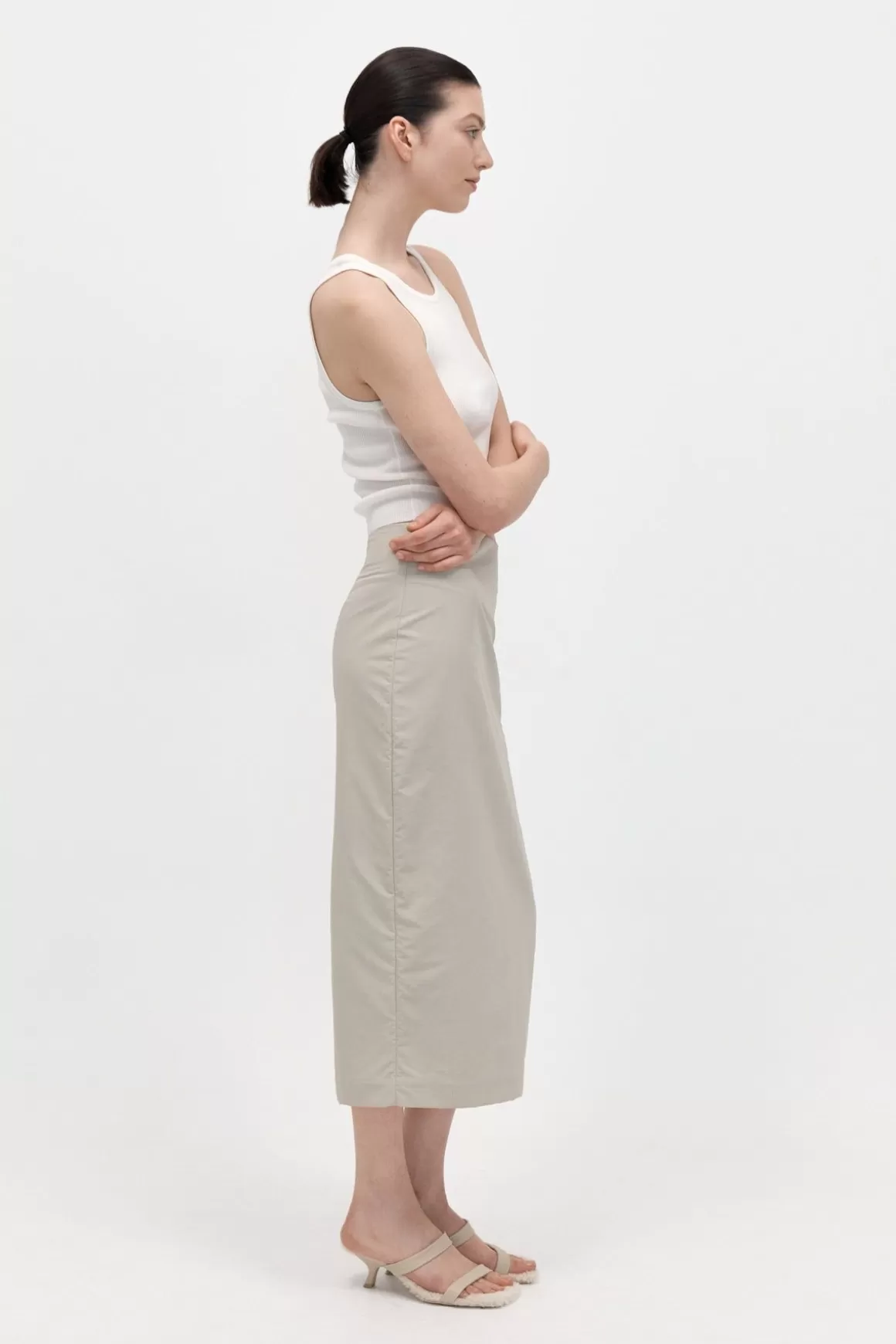 St. Agni Low Waist Pencil Skirt - Birch