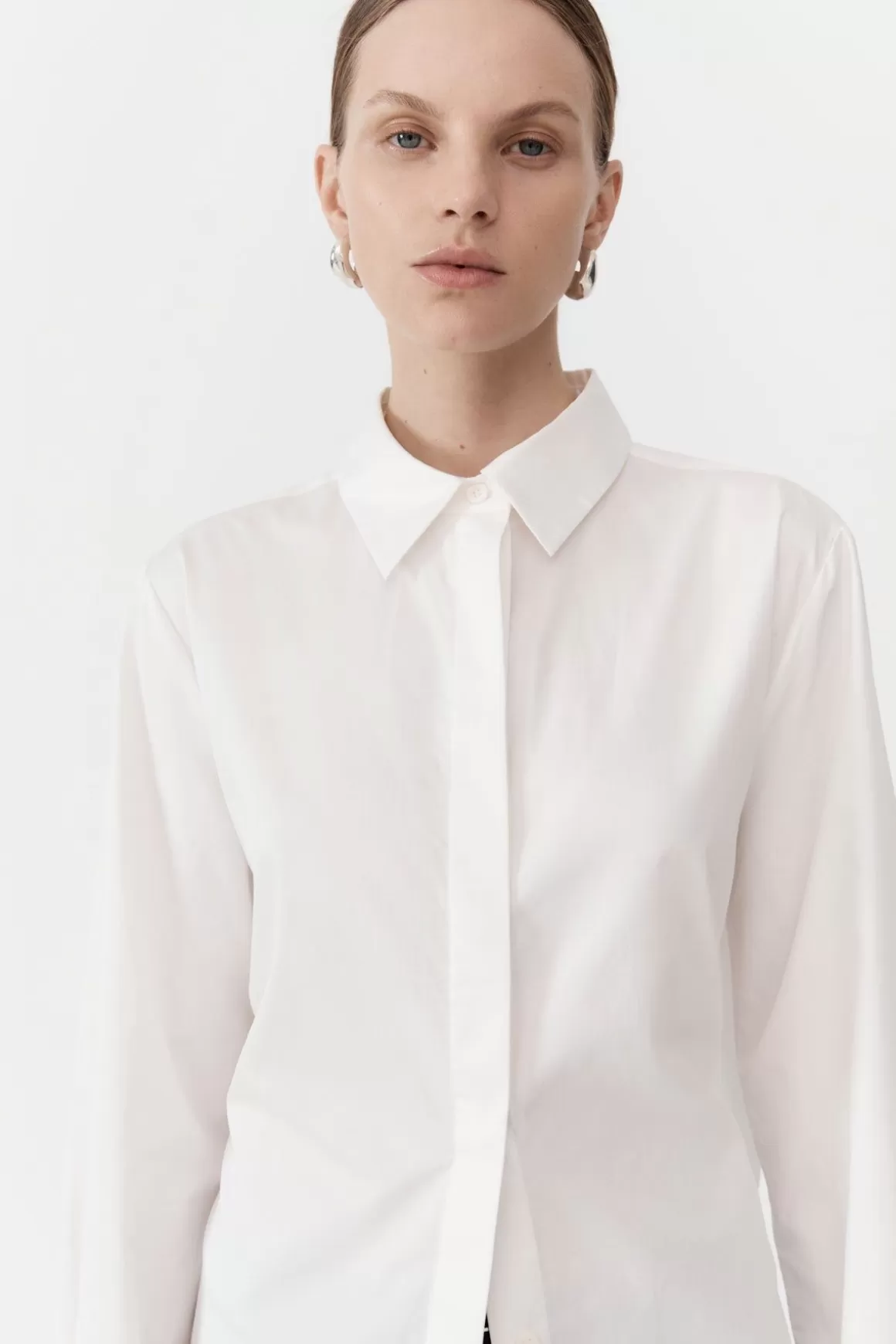 St. Agni Open Back Shirt - White