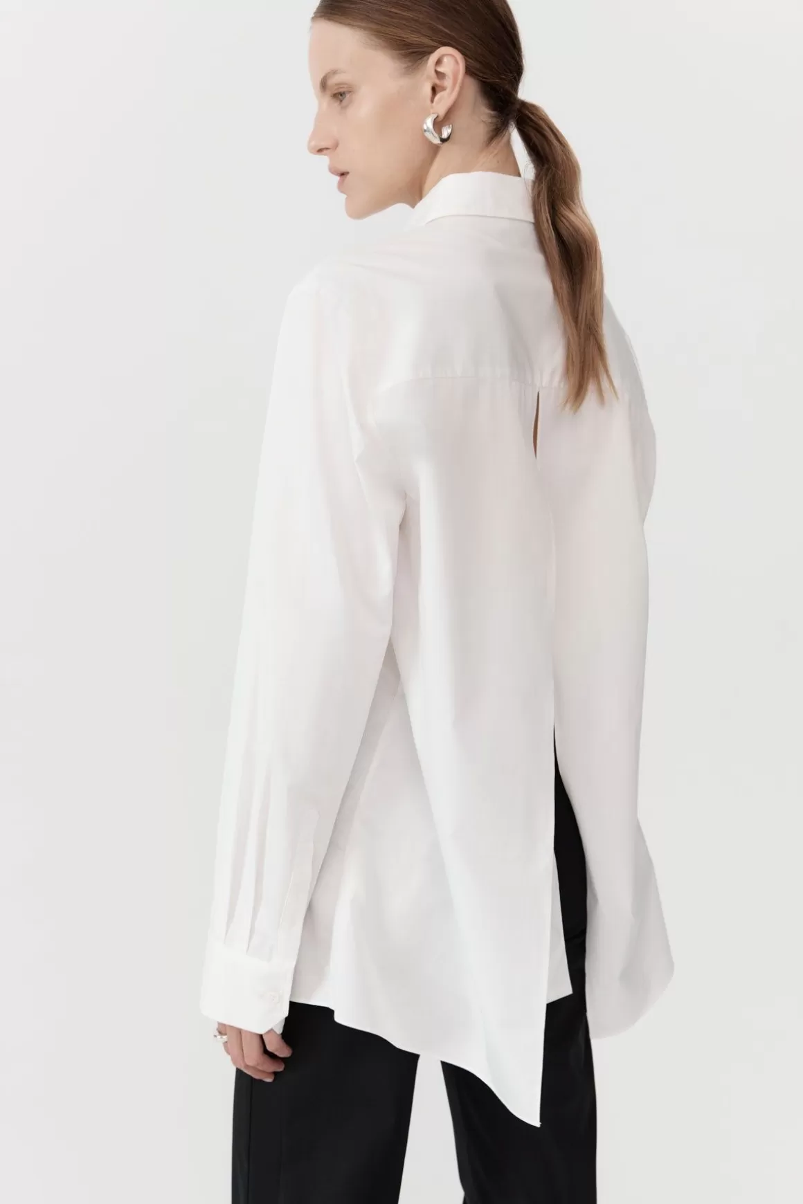 St. Agni Open Back Shirt - White