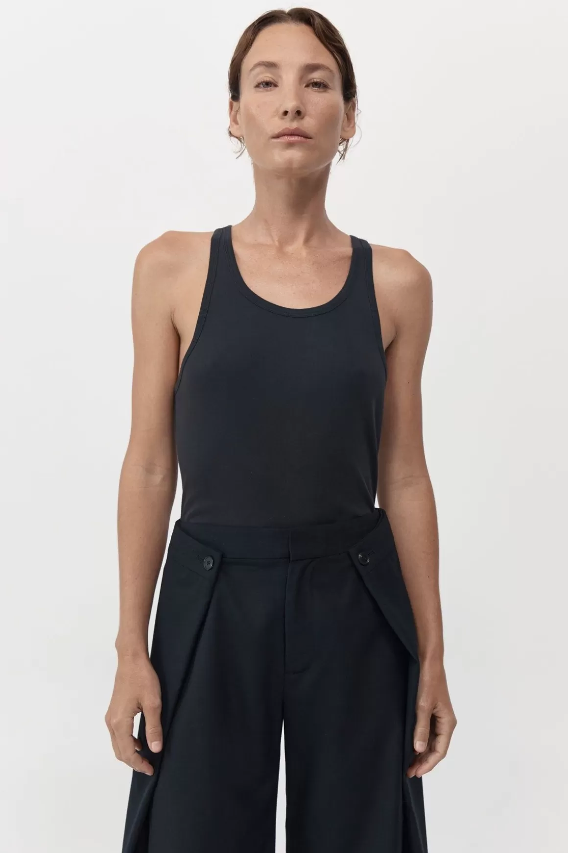 St. Agni Organic Cotton Everyday Tank - Black