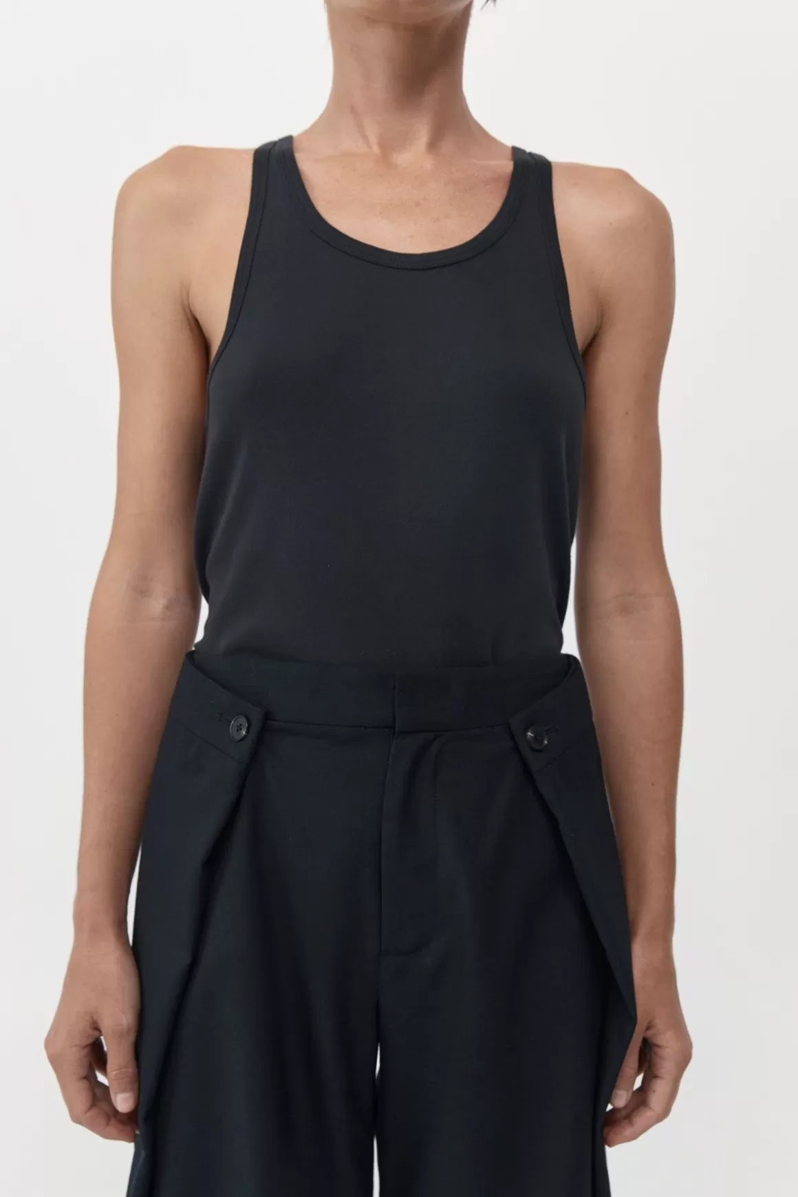 St. Agni Organic Cotton Everyday Tank - Black