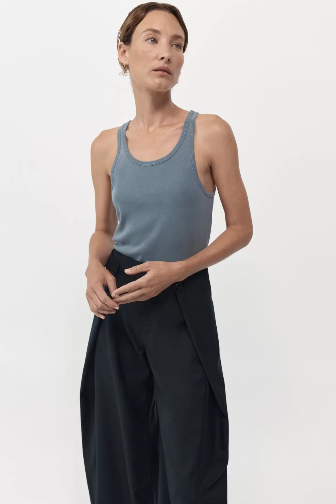 St. Agni Organic Cotton Everyday Tank - Diesel Grey