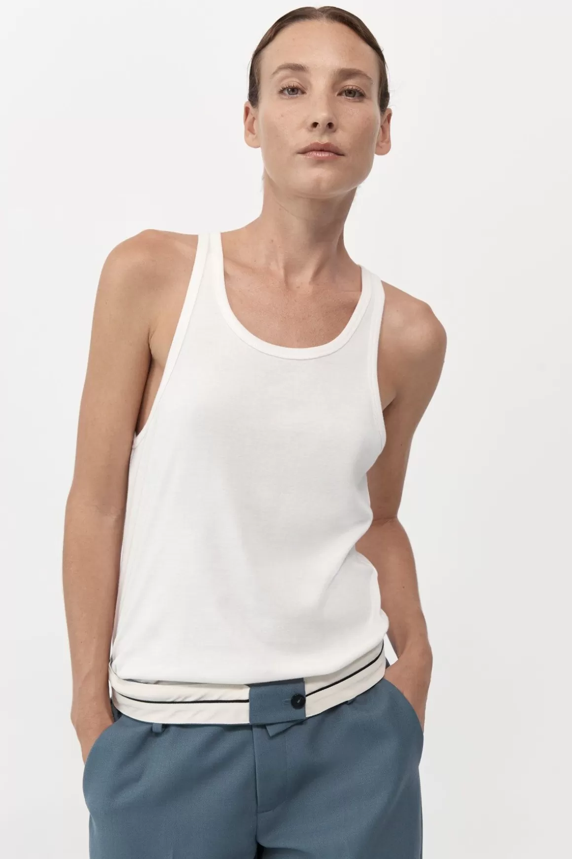 St. Agni Organic Cotton Everyday Tank - White