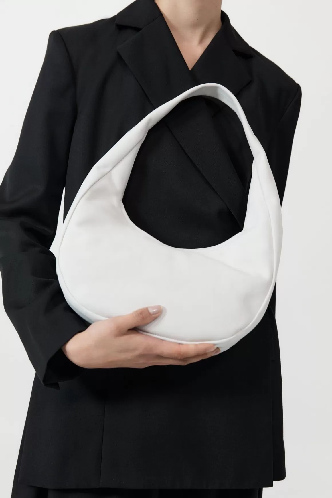 St. Agni Oval Mini Bag - Cool White