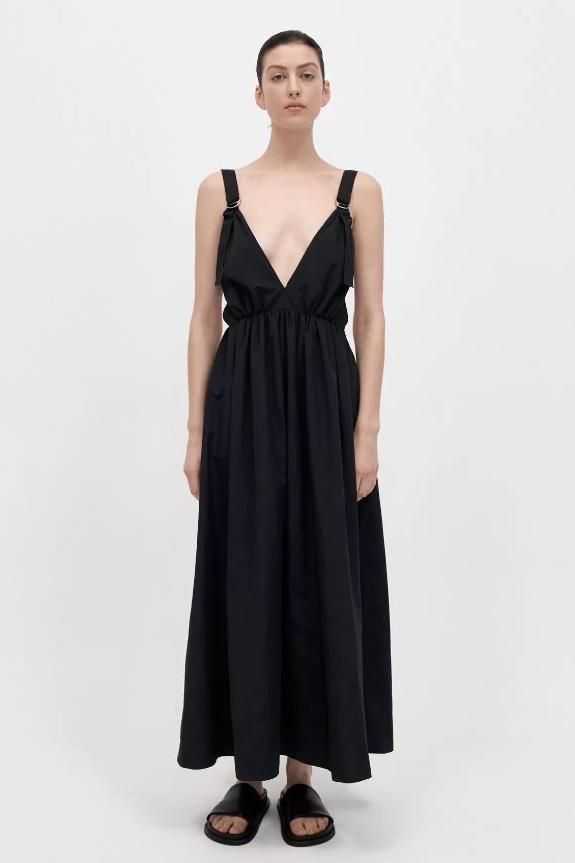 St. Agni Plunge Sun Dress - Black