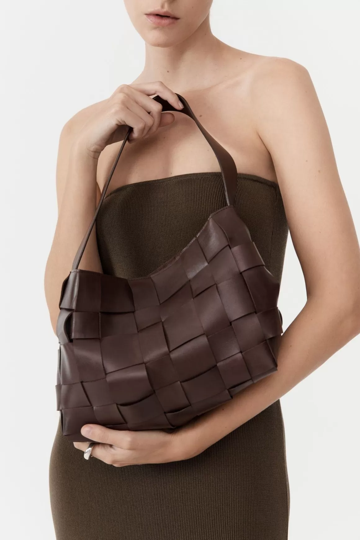 St. Agni PRE-ORDER: Woven Mini Tote - Chocolate