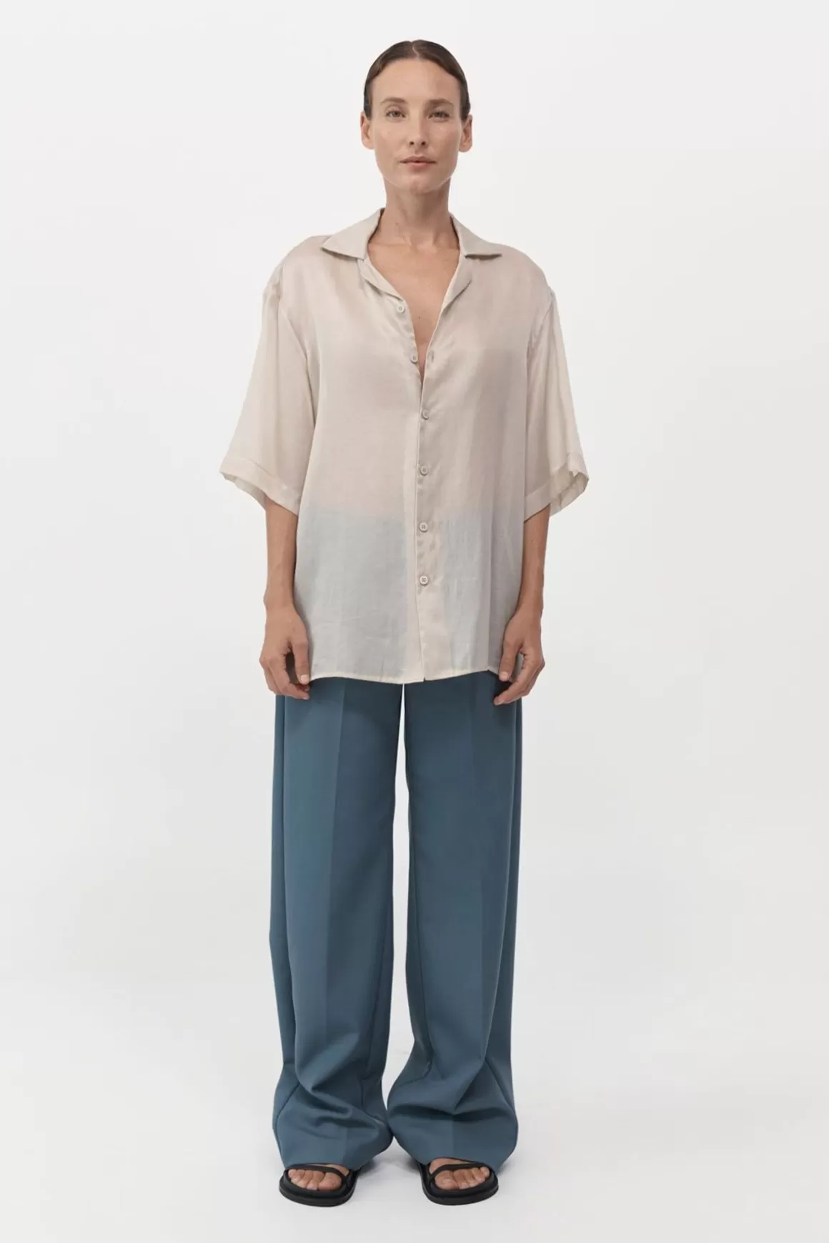 St. Agni Relaxed Collar Shirt - Birch