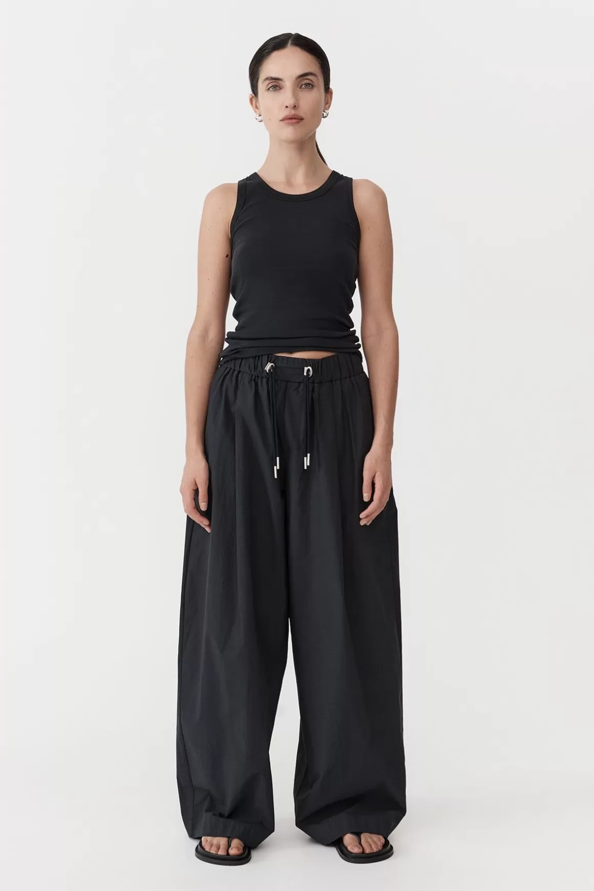 St. Agni Relaxed Drawstring Pants - Black