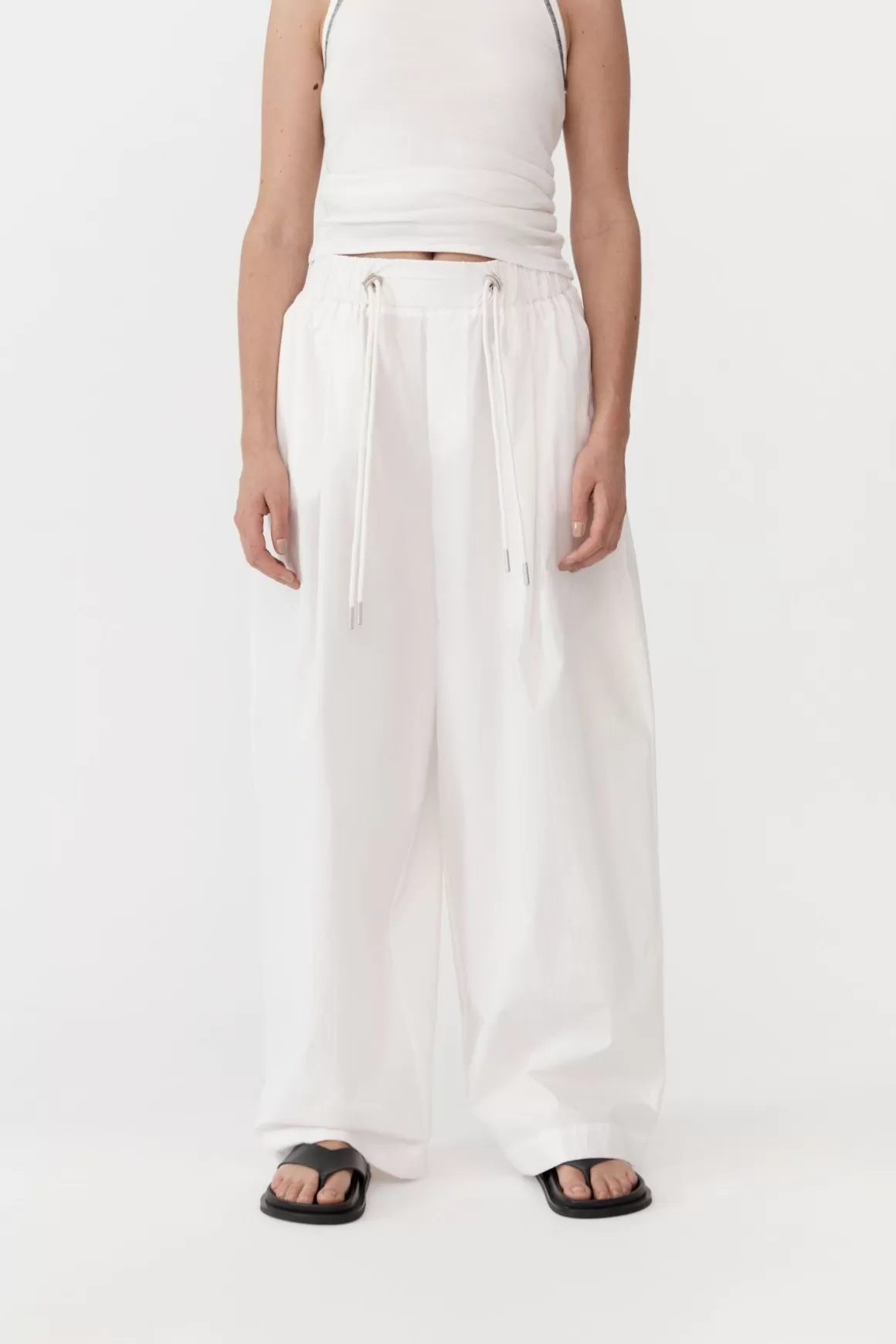 St. Agni Relaxed Drawstring Pants - White