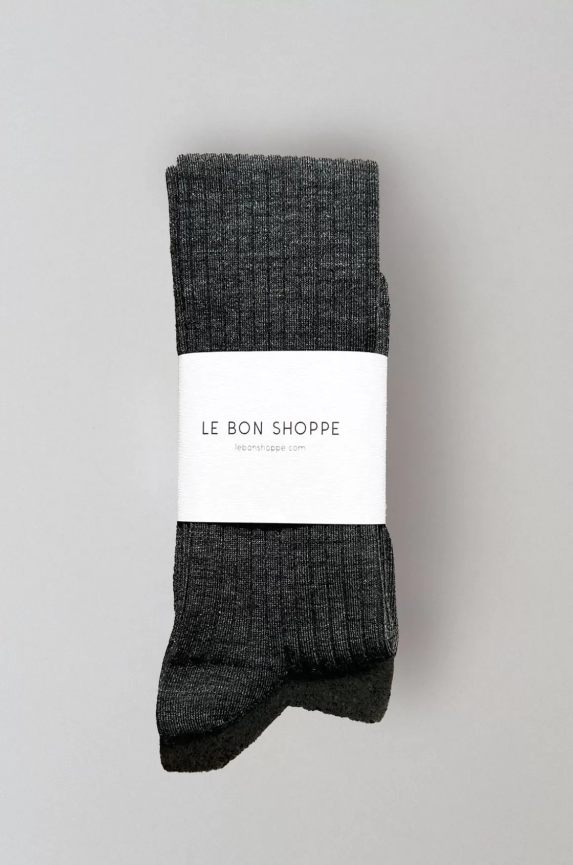 St. Agni Schoolgirl Socks - Charcoal Melange - By Le Bon