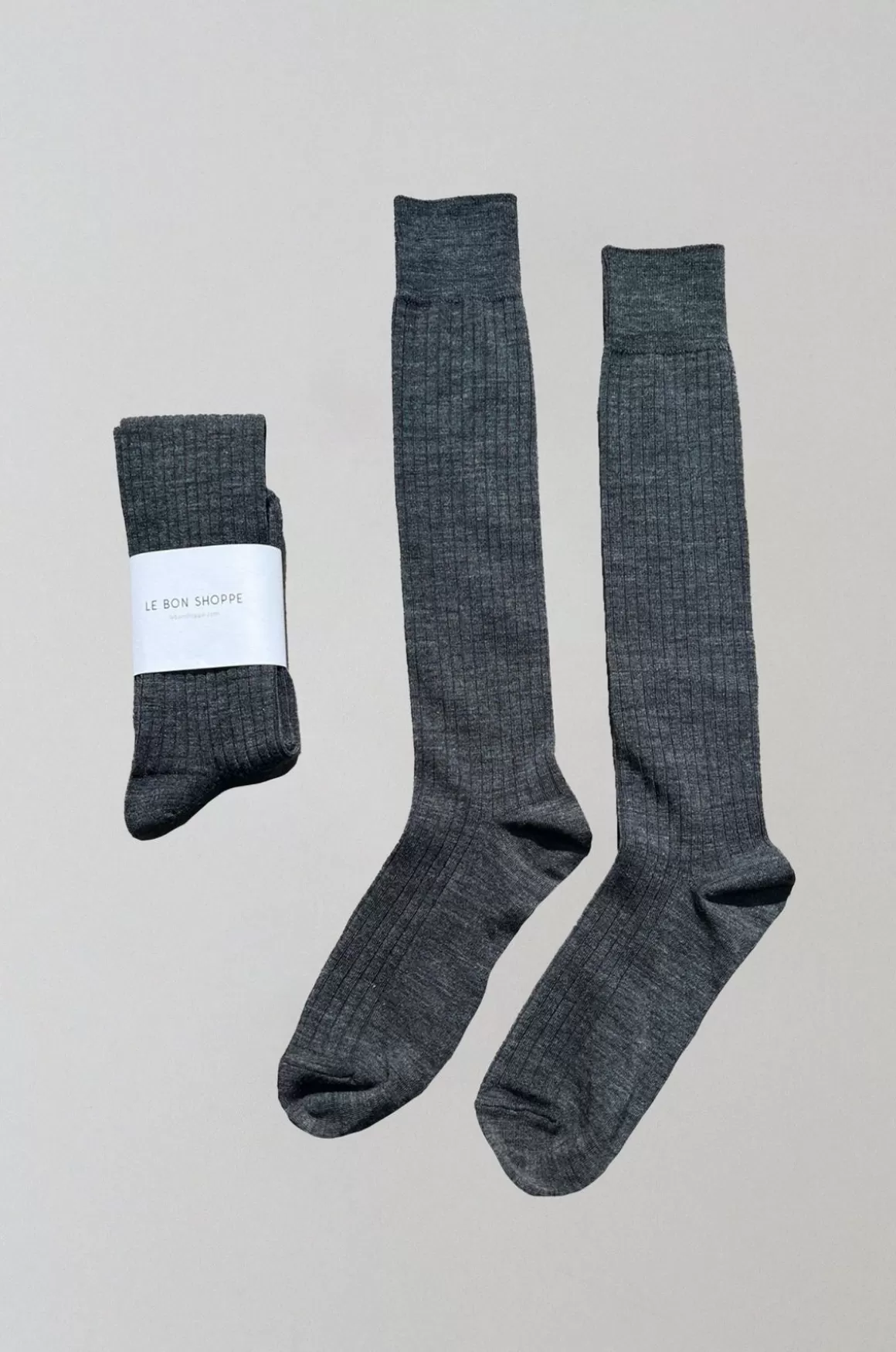 St. Agni Schoolgirl Socks - Charcoal Melange - By Le Bon