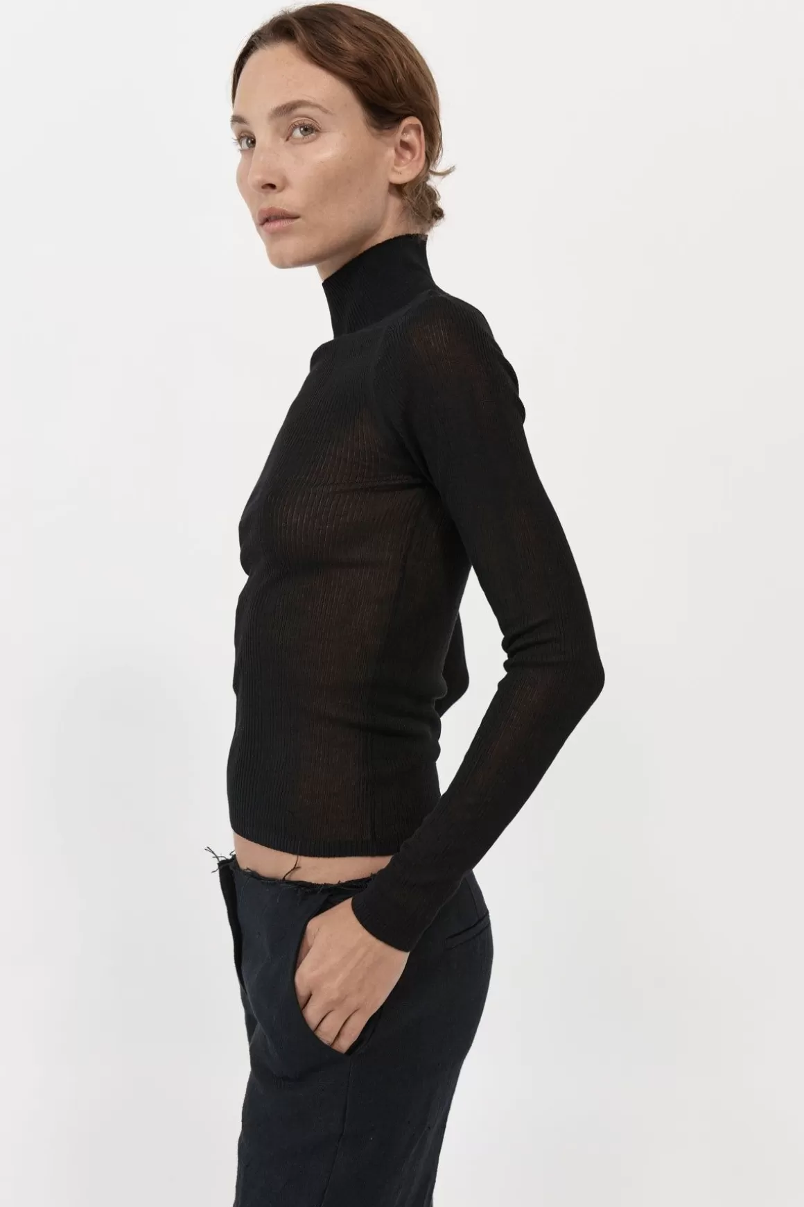 St. Agni Second Skin Knit Top - Black