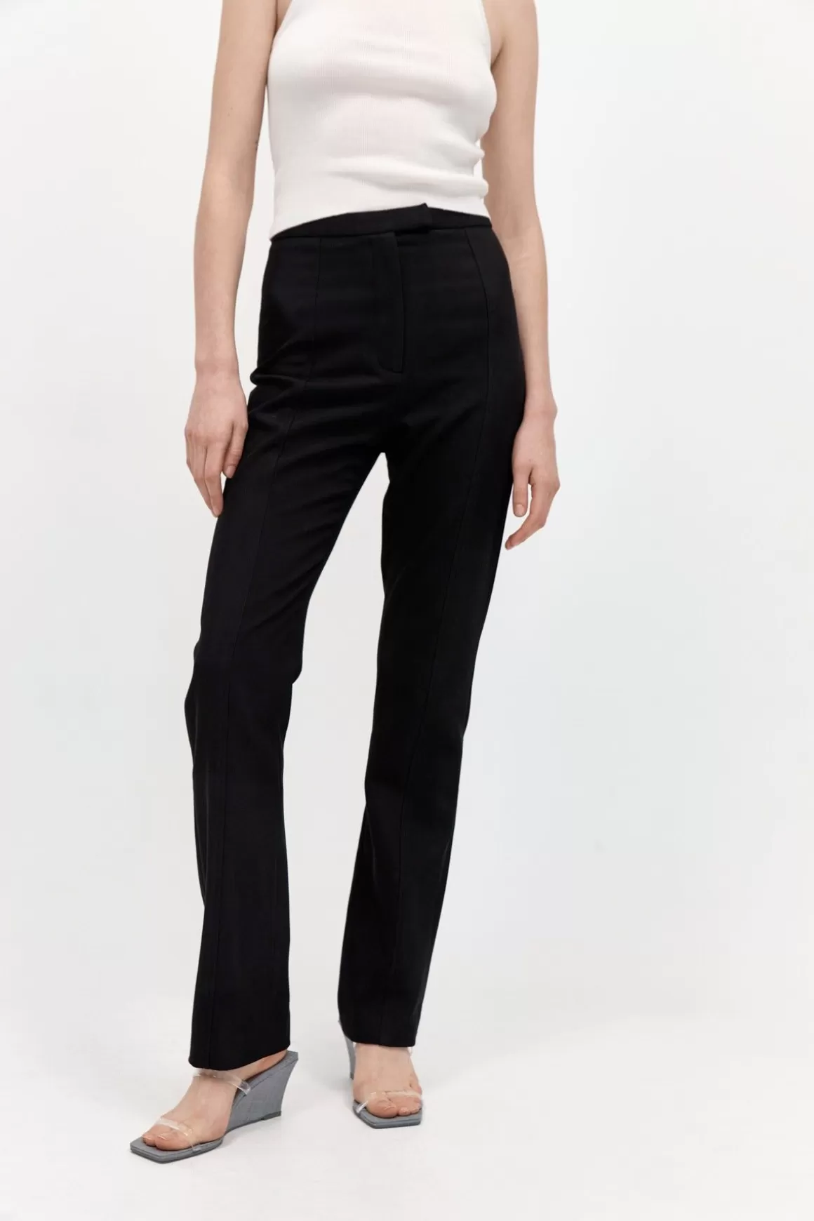 St. Agni Slim Panelled Trousers - Black