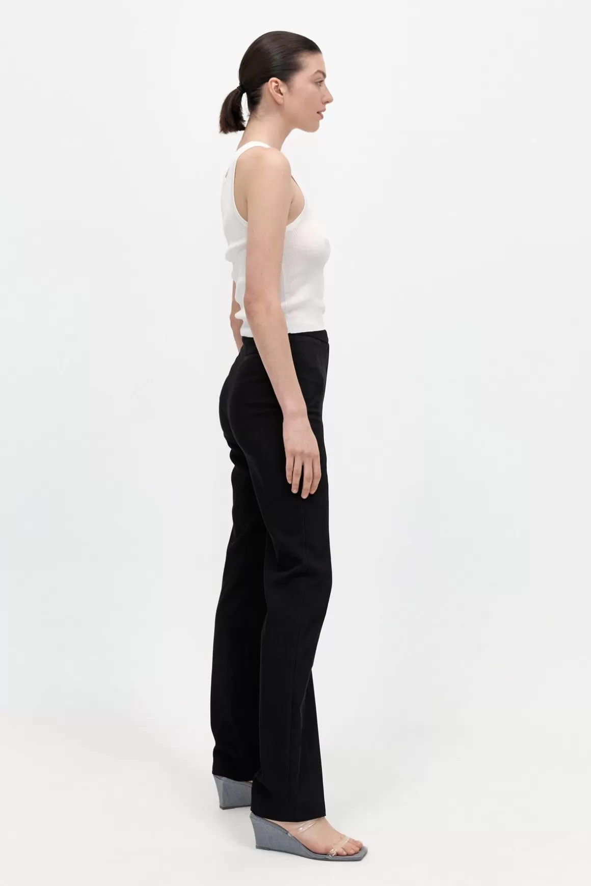 St. Agni Slim Panelled Trousers - Black