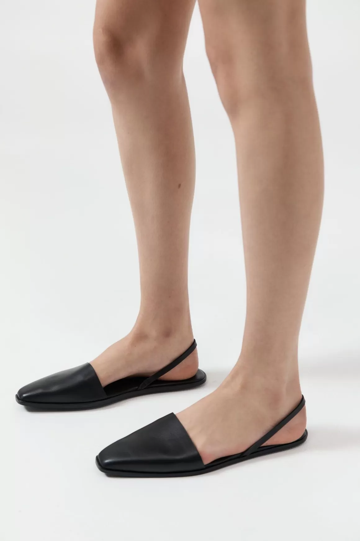 St. Agni Sling Back Flat - Black