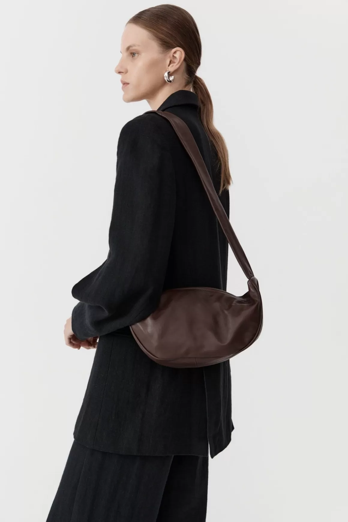 St. Agni Soft Crescent Bag - Chocolate