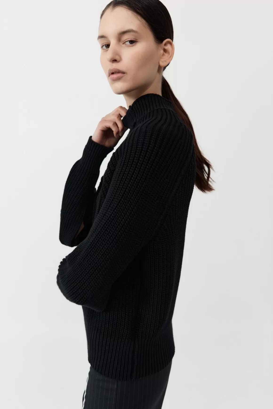 St. Agni Split Sleeve Jumper - Black