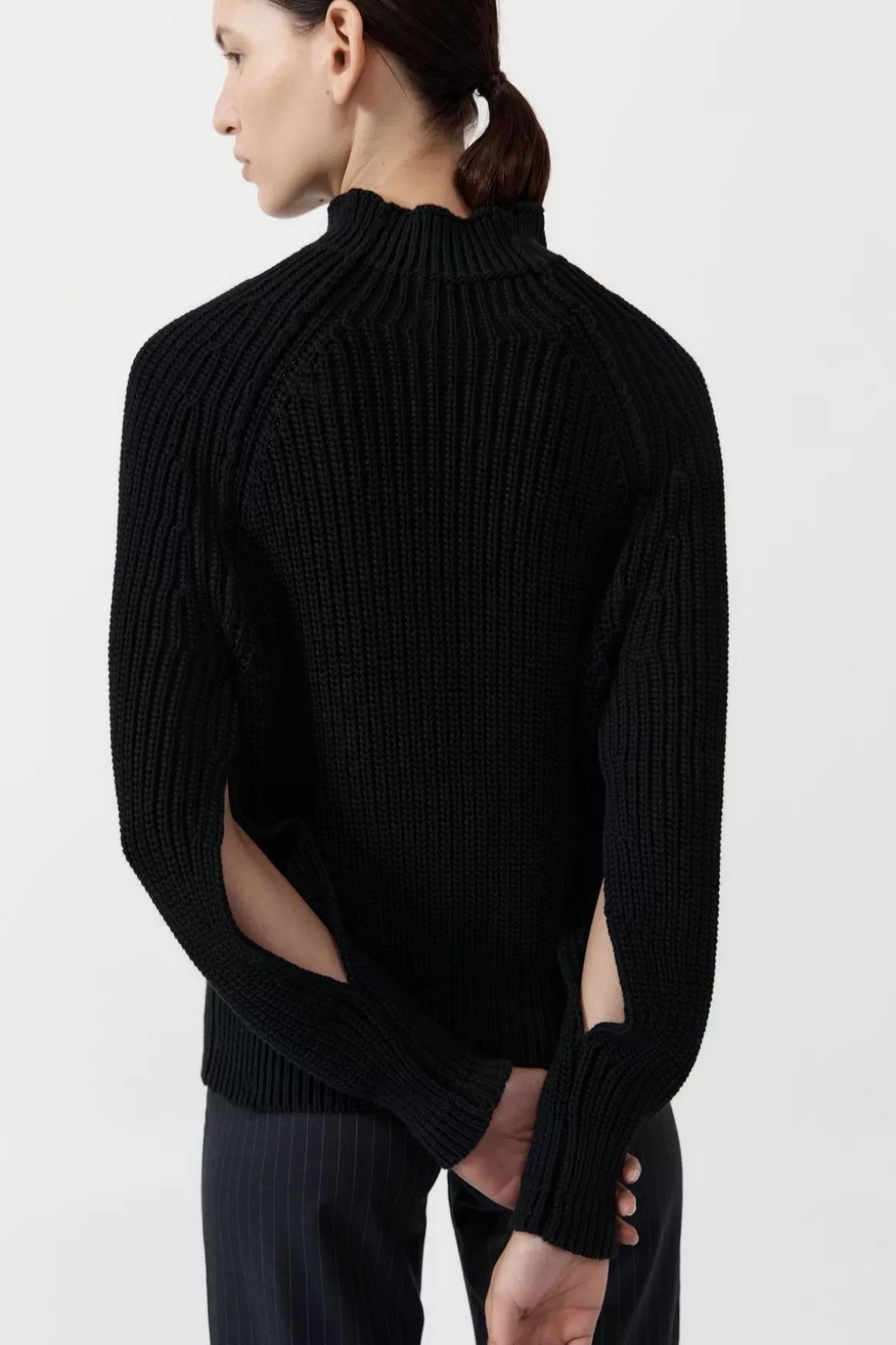 St. Agni Split Sleeve Jumper - Black