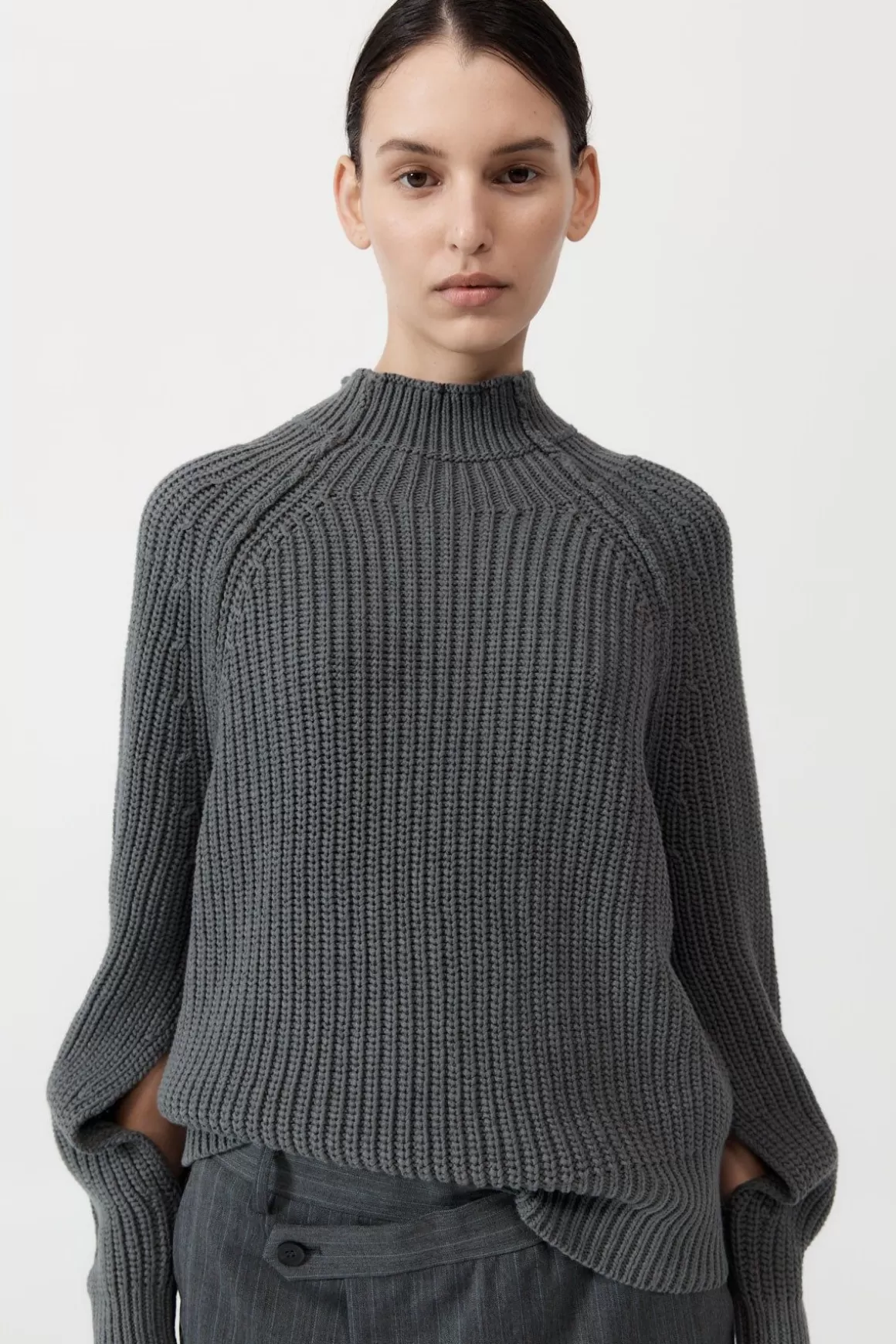 St. Agni Split Sleeve Jumper - Smoke