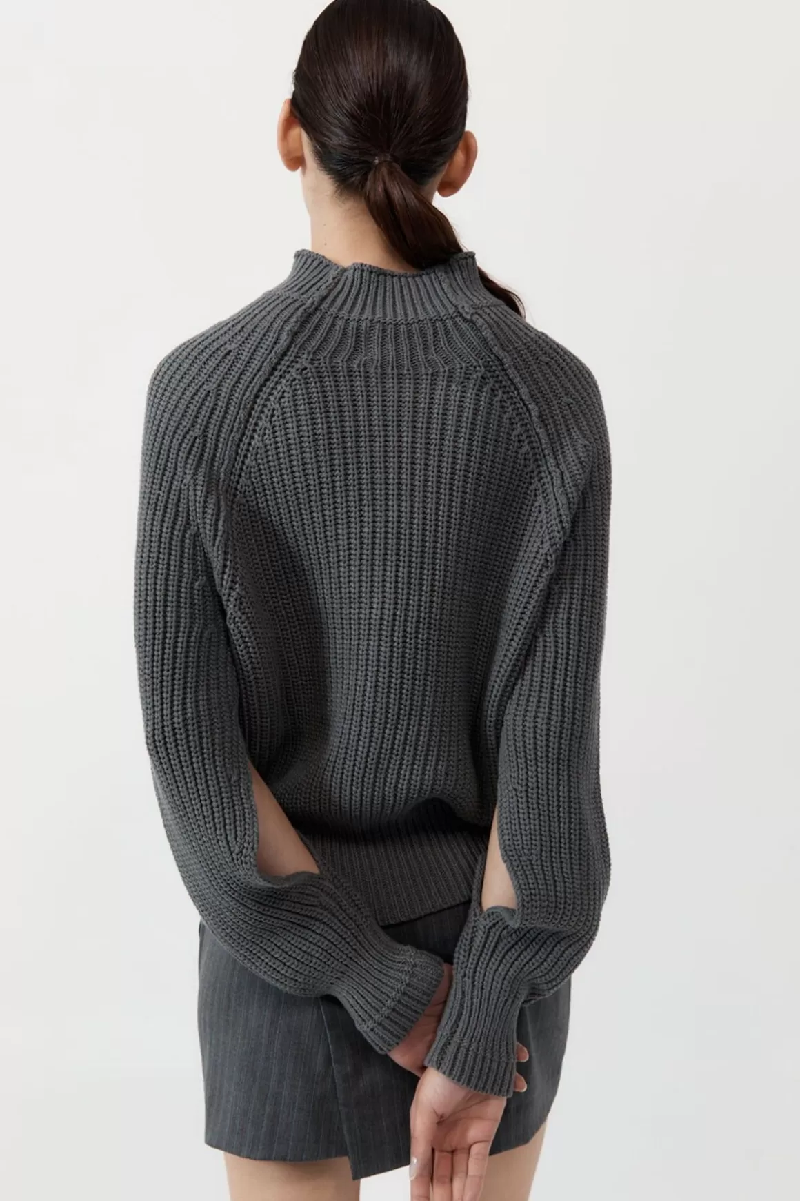 St. Agni Split Sleeve Jumper - Smoke