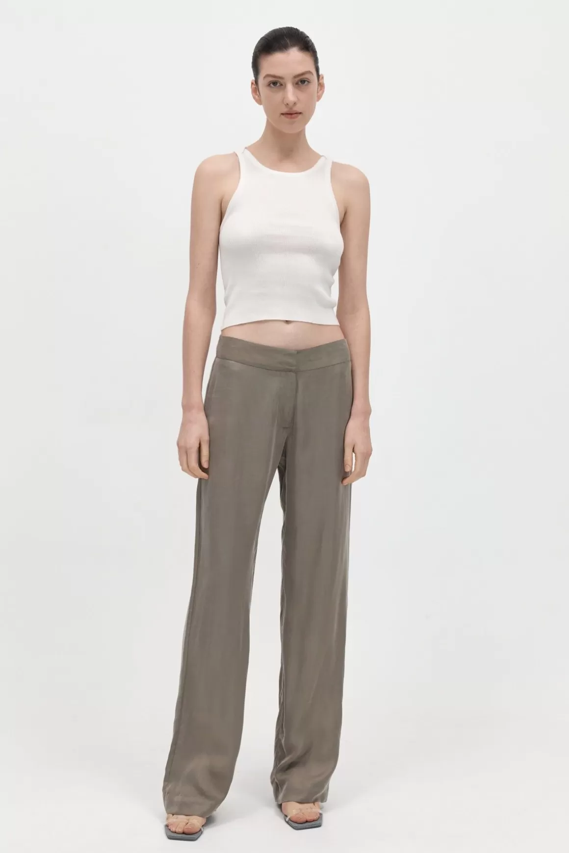 St. Agni Straight Leg Trousers - Castor Grey