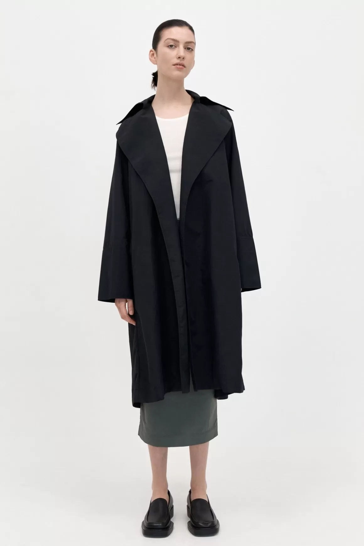 St. Agni Summer Trench Coat - Black