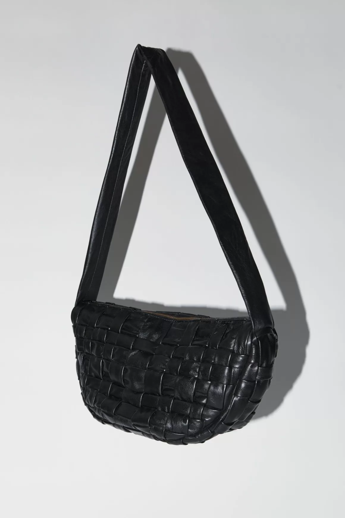 St. Agni Textured Crescent Bag - Black