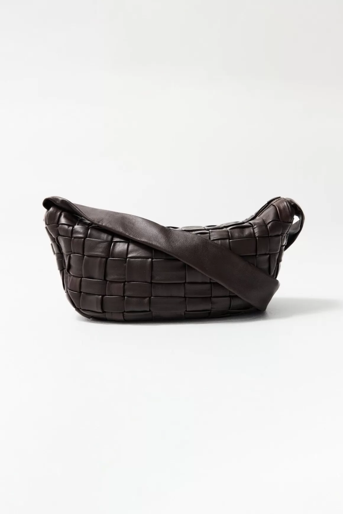 St. Agni Textured Crescent Bag - Chocolate