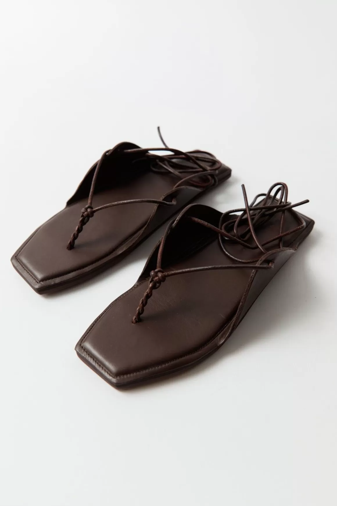 St. Agni Tie Up Sandal - Chocolate