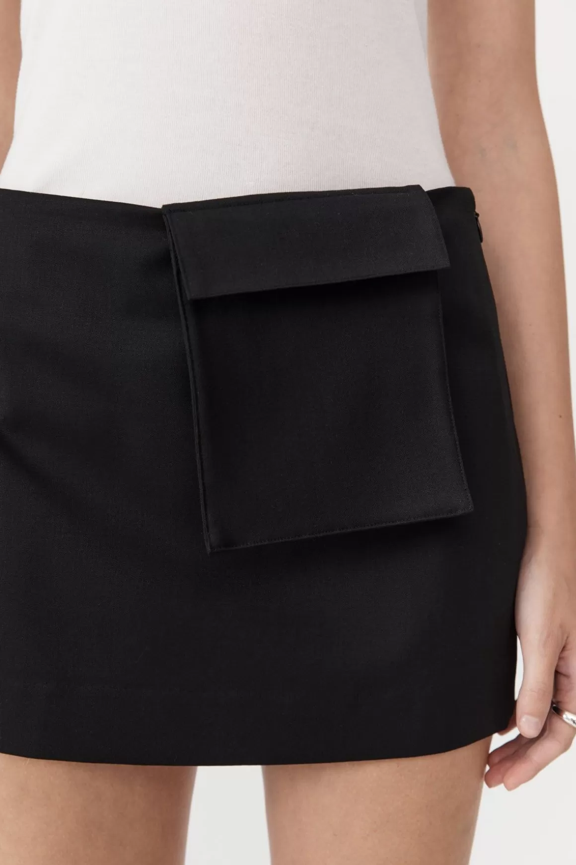 St. Agni Utilitarian Pocket Mini Skirt - Black