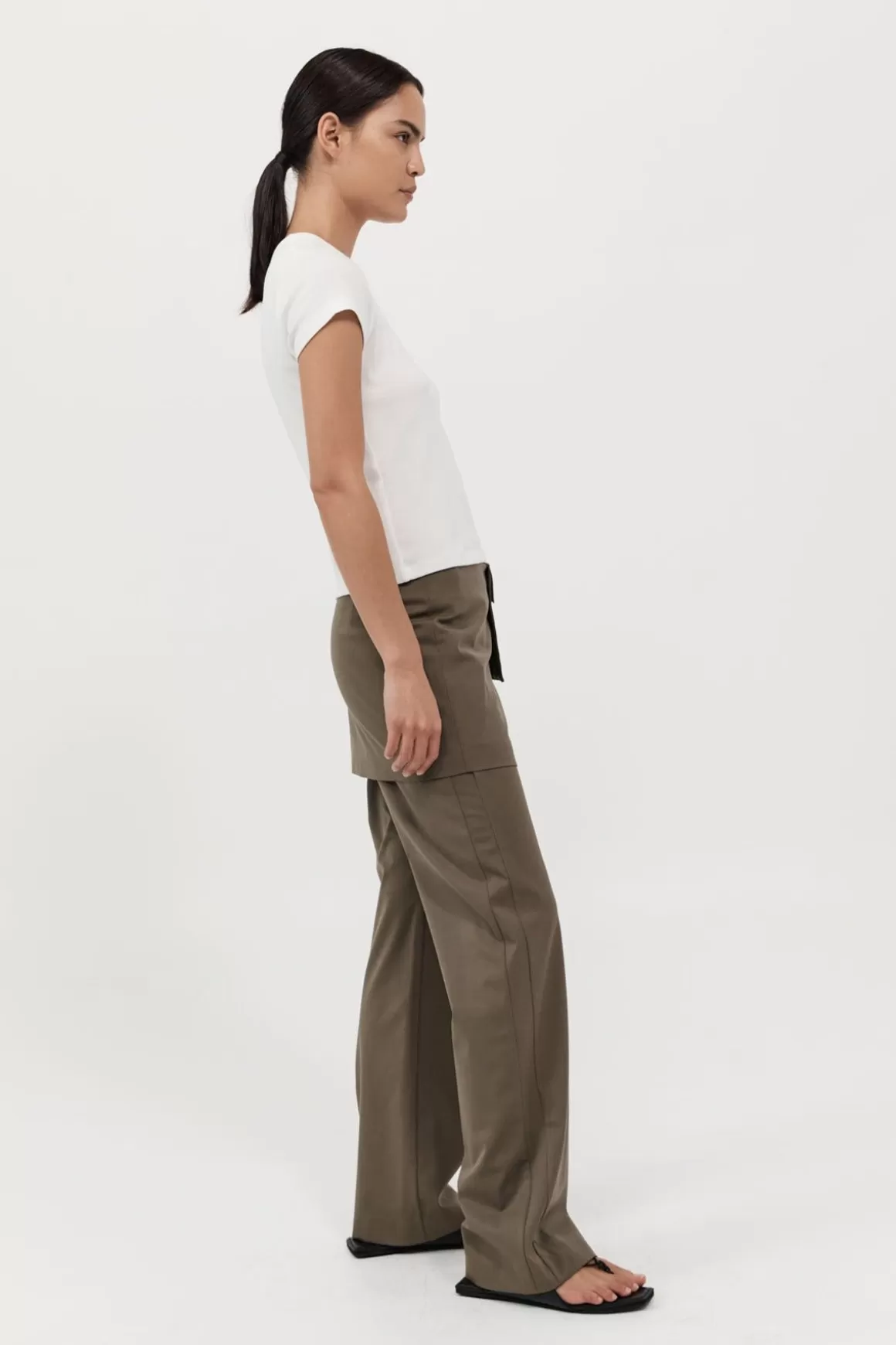 St. Agni Utilitarian Pocket Mini Skirt - Kelp