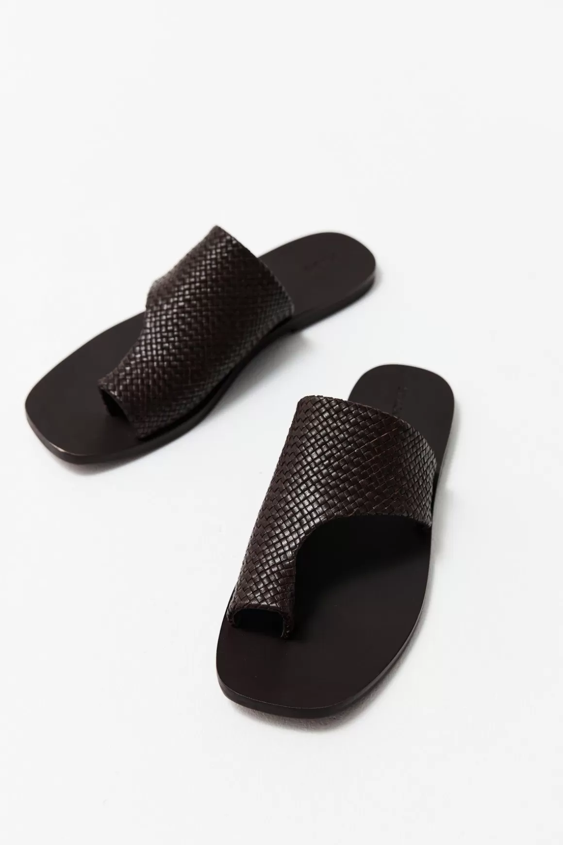 St. Agni Woven Abstract Slide - Chocolate