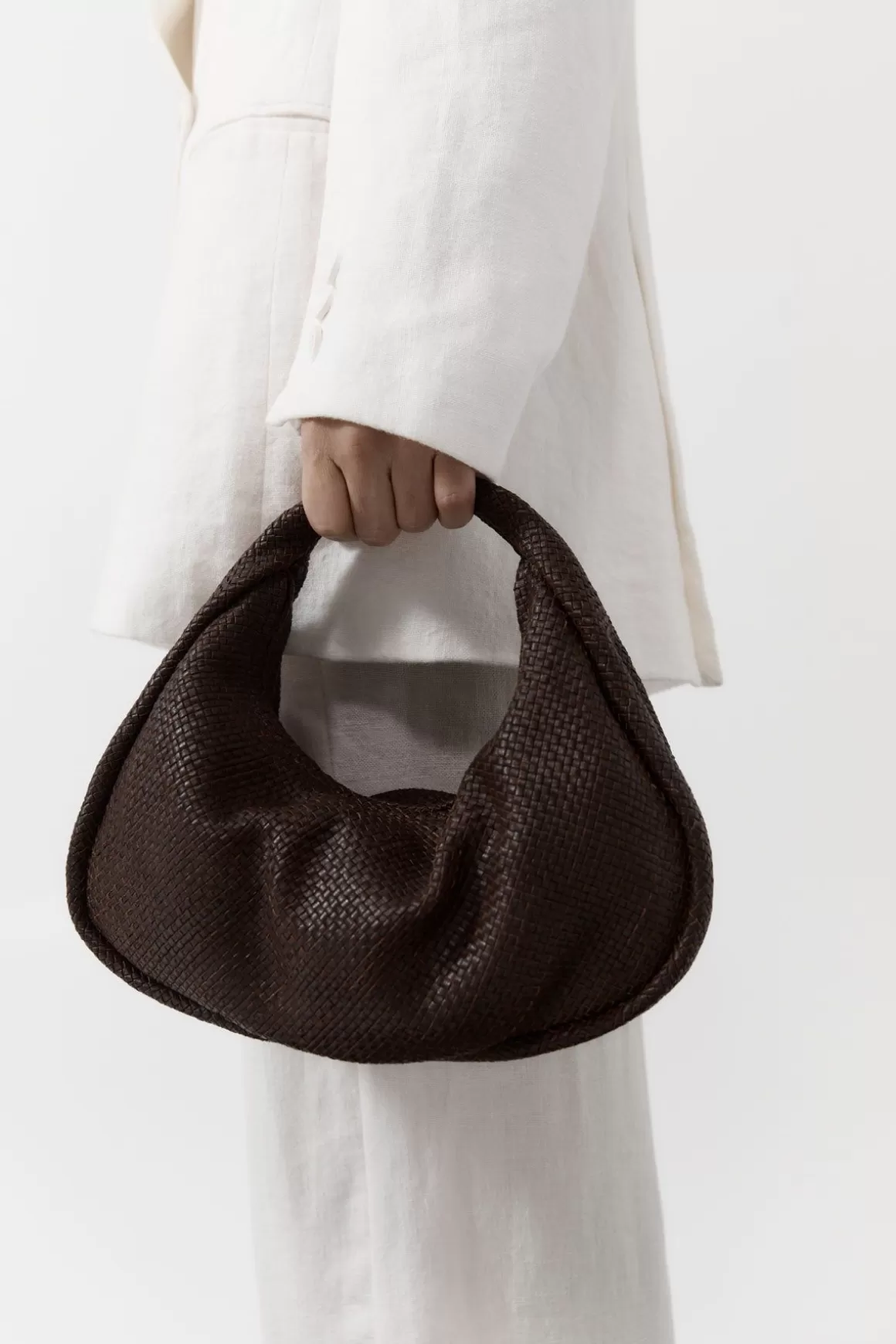 St. Agni Woven Bon Bon Bag - Chocolate